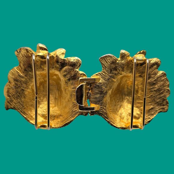 Retro Gold Tone 2-Piece Roaring Lion Head Metal Belt Buckle Vintage Collectable main image 5